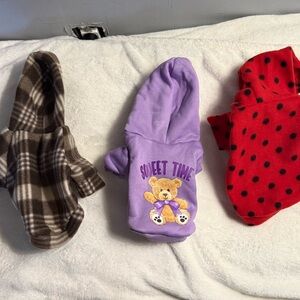 Lot of  NEW 3 Girl Dog Hoodies Jacket Winter Fleece Size XXSmall